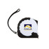 A white and black Exocet 5m retracting tape measure with a logo. It features a textured grip and a wrist strap.