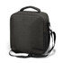A dark grey cooler bag with a shoulder strap and side pocket, featuring a sturdy handle on top.