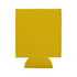 A yellow stubby cooler with a base, designed to hold drink bottles. It features a plain surface with no text or logos.