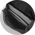 An open black Osprey Arcane Flap Backpack, featuring grey interior compartments and a logo inside.