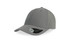 A grey cap with a curved visor and a logo. It features a structured design for a comfortable fit.