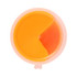 A round container of Crazy Bouncing Putty, featuring vibrant orange and yellow colours with a shiny texture.