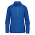 A blue women's Pacifica 1/4 zip anorak jacket with a zippered collar and a logo.
