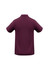 A men's polo shirt in a rich purple hue, featuring short sleeves and a classic collar. It has a small logo on the back.