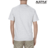 A grey unisex t-shirt, featuring a back view, with a logo on the upper right.