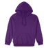 A purple heavy blend adult hooded sweatshirt featuring a front pocket and a drawstring hood.