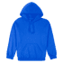 A blue heavy blend adult hooded sweatshirt with a front pocket and a logo.