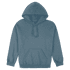 A blue hooded sweatshirt featuring a front pocket and a drawstring hood. The sweatshirt has long sleeves and a casual fit.