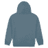 A blue heavy blend adult hooded sweatshirt featuring a plain design and a logo on the back.