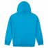 A bright teal heavy blend adult hooded sweatshirt featuring a plain back and long sleeves.