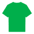 A green youth t-shirt with a classic crew neck and short sleeves, featuring a logo on the back.