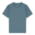 A heavy cotton youth t-shirt in a teal colour, featuring a tag inside and no visible logos.