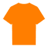 An orange youth t-shirt with a simple back design and no visible logos.
