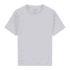 A grey heavy cotton youth T-shirt featuring a crew neck and short sleeves, with a label inside.