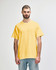A yellow Gildan Heavy Cotton Adult T-Shirt displayed on a male model, featuring a relaxed fit and no visible logos.