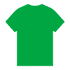 A green heavy cotton adult T-shirt featuring a plain back with no designs or logos.
