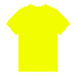 A vibrant yellow heavy cotton adult T-shirt with a plain back design and no visible logos.