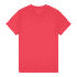 A red heavy cotton adult t-shirt displayed flat, featuring a branded label on the neckline.