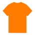 An orange Heavy Cotton Adult T-Shirt with short sleeves and a crew neckline, featuring a label inside.