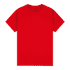 A red heavy cotton adult t-shirt displayed flat, featuring short sleeves and a simple design.