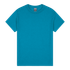 A turquoise Heavy Cotton Adult T-Shirt with a round neckline and short sleeves. It has a brand label in the neck area.