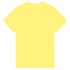 A bright yellow heavy cotton adult T-shirt with a standard crew neck and short sleeves. The shirt has a label inside.