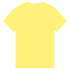 A yellow heavy cotton adult t-shirt with short sleeves and a plain back.