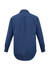 A men's micro check long sleeve shirt in navy blue, featuring a button-up design and a branded logo.