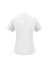 A plain short sleeve shirt in white with a back collar and fitted design. It includes a logo.