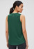 A green women's singlet with a simple back design, featuring a logo at the neck area.
