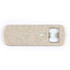 A drink bottle opener in a speckled cream design with a metal bottle cap remover and a logo.