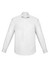 A classic fit long sleeve button-up shirt in white, featuring a chest pocket and a collar. It has a subtle logo.