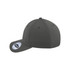 A grey UFlex adults recycled ottoman cap with a curved brim and logo on the side.
