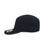 A black UFlex Ripstop 5 Panel Cap featuring a curved brim and a logo. The cap has ventilation holes on the sides.