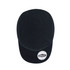 A black UFlex Ripstop 5 Panel Cap featuring a rounded peak and a branding logo on the front.
