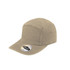 A beige UFlex Ripstop 5 Panel Cap with a curved brim and a logo on the front.