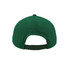 A green high profile 5 panel snapback hat with a adjustable strap at the back, featuring ventilation holes.