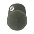 A high-profile green trucker cap with a curved peak, featuring a logo on the side.