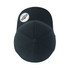 A black UFlex High Profile 5 Panel Snap Back cap featuring a round top and a logo.