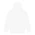 A white youth hooded sweatshirt with a simple design and a hood. It features a logo but is otherwise blank.