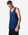 A unisex fine jersey tank in deep navy, featuring a classic cut and no visible logos.