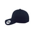 A navy blue cap made from recycled polyester, featuring a round logo on the side.