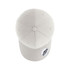 A light grey cap made from recycled polyester, featuring a breathable texture and a logo on the side.