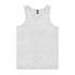 A light grey adult singlet with a round neckline and a logo tag. Suitable for casual wear.