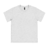 A grey youth t-shirt with short sleeves and a tag, featuring a simple design without any other details.
