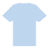 A light blue youth midweight T-shirt with short sleeves and a plain back.
