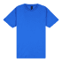 A vibrant blue youth midweight T-shirt with short sleeves and a round neckline. Features a logo tag.