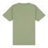 A softstyle youth midweight t-shirt in a light green colour, featuring short sleeves and a back view.