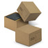 A grey Bluetooth speaker in a cardboard box, with a minimalist design and visible logo on the packaging.