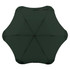 A dark green BLUNT Metro Umbrella with a distinctive octagonal shape and a central button for opening.